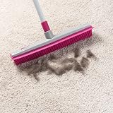 Kleeneze Rubber Cleaning Broom with 1.2m Telescopic Handle Pink Grey view 5