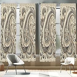 Ambesonne Paisley Window Curtains Pack of