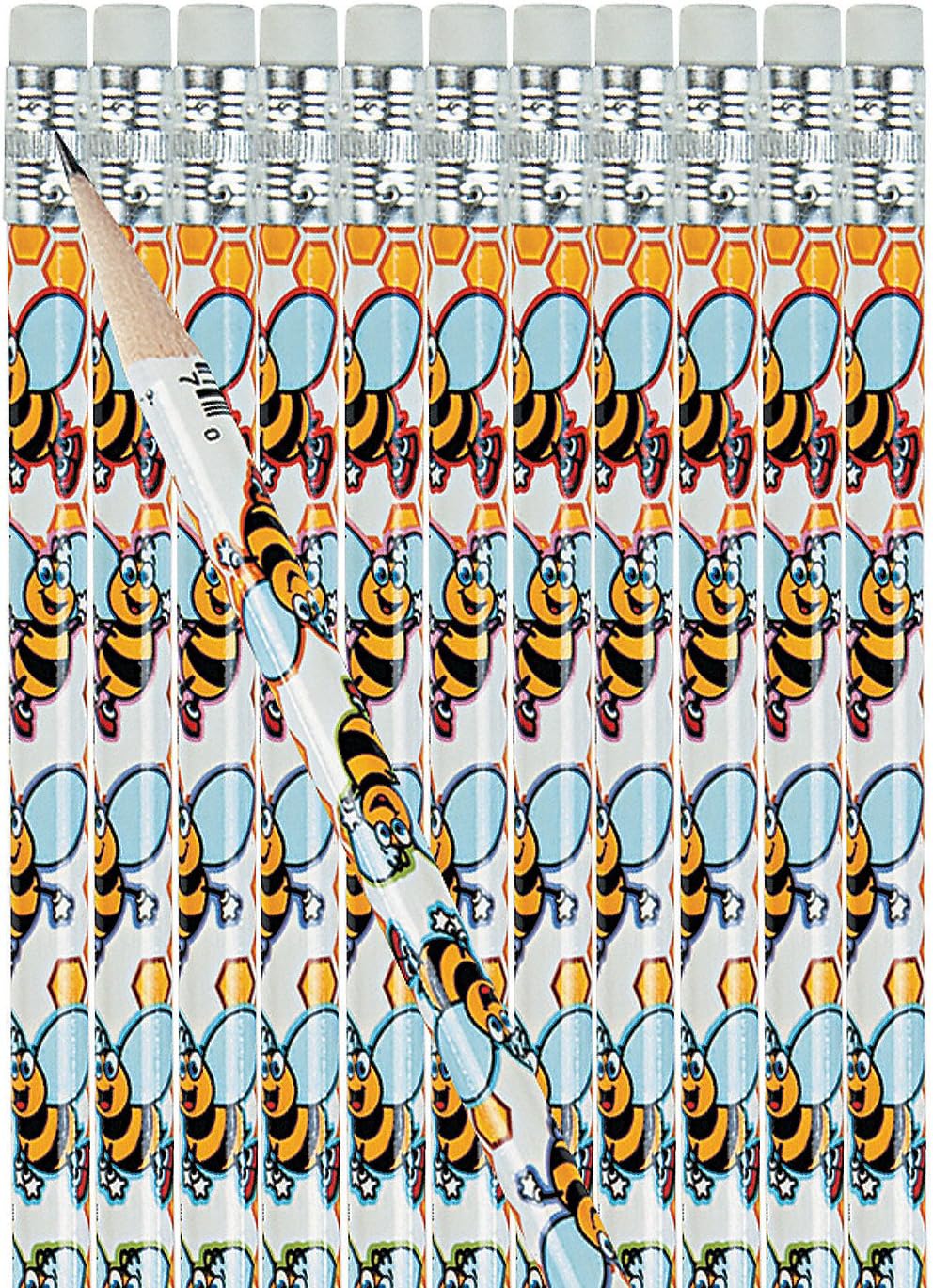 Fun Express Bee Pencils #2 Pencils for Kids - 24 pieces bee party favors: Office Products