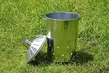 Abaseen 90 Litre Galvanized Incinerator with Lid Outdoor Fire Bin view 4