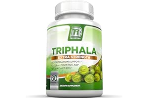 BRI Nutrition Triphala - 1000mg Veggie Himalaya Triphala Pure Extract Plus - 30 Day Supply - 60ct Vegetable Cellulose Capsules