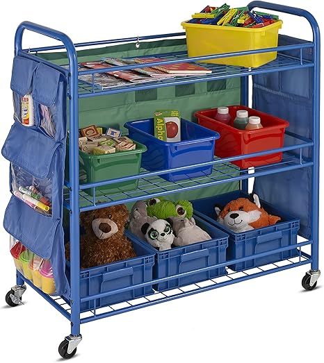 Honey-Can-Do 3-Tier Rolling Teacher's Activity Cart CRT-03477 Rolling cart
