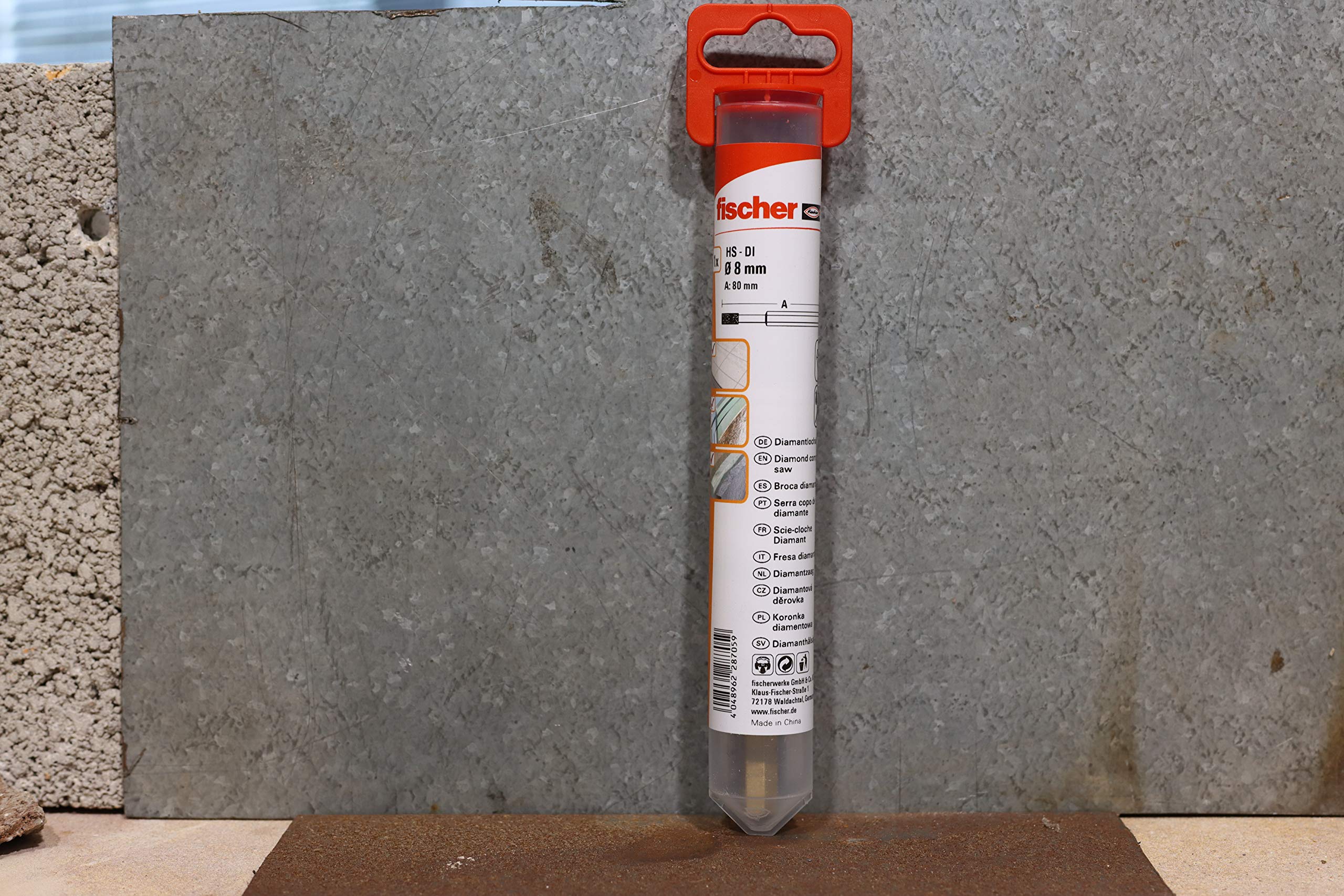 Fischer FC 10K HS-DI Professional Diamond Cutter for Tiles, Glass and Stoneware, 551348, Grey, 10 mm Diametro Foro