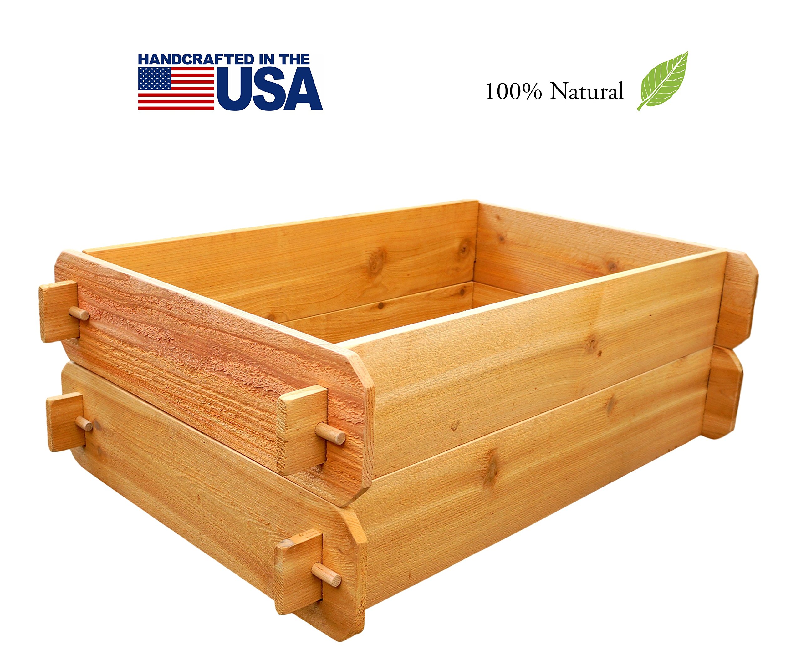 Timberlane Gardens Raised Bed Kit Double Deep (Two 2x3) Western Red