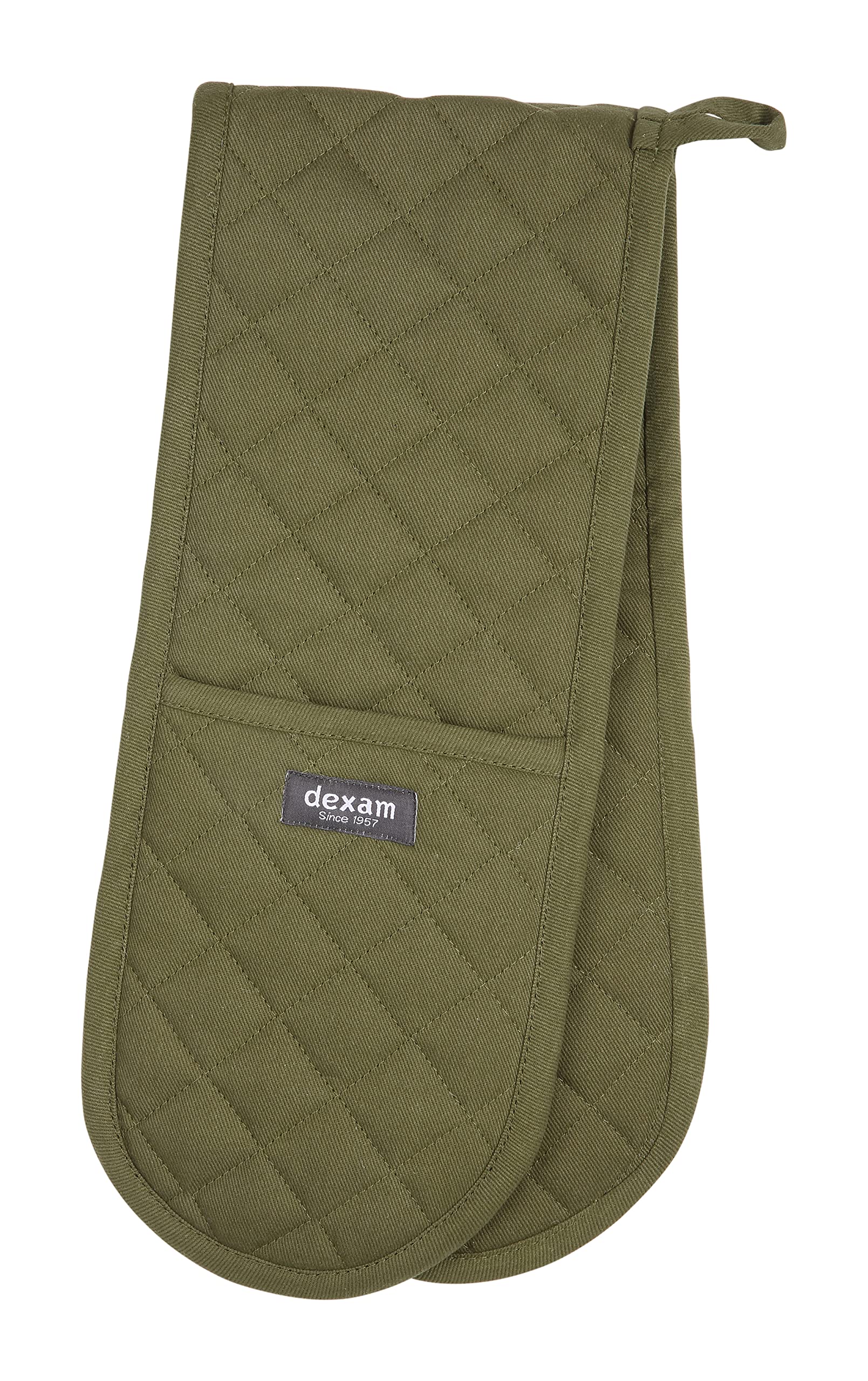Love Colour Double Oven Gloves, Olive Green
