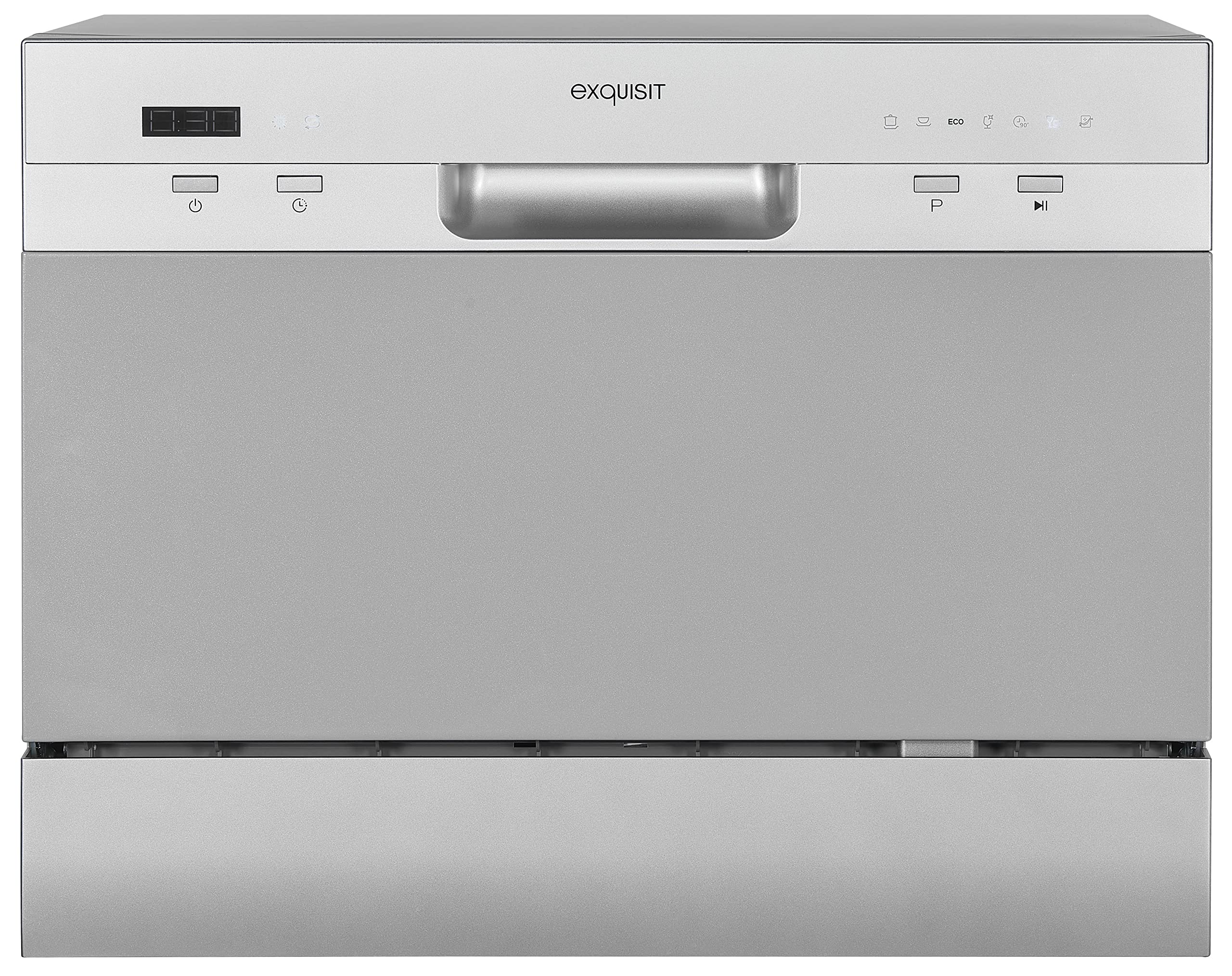 Exquisit-Lavavajillas-compacto-GSP206-030F-Silver-6-servicios-7-programas-de-lavado-Inicio-diferido-1-24-horas