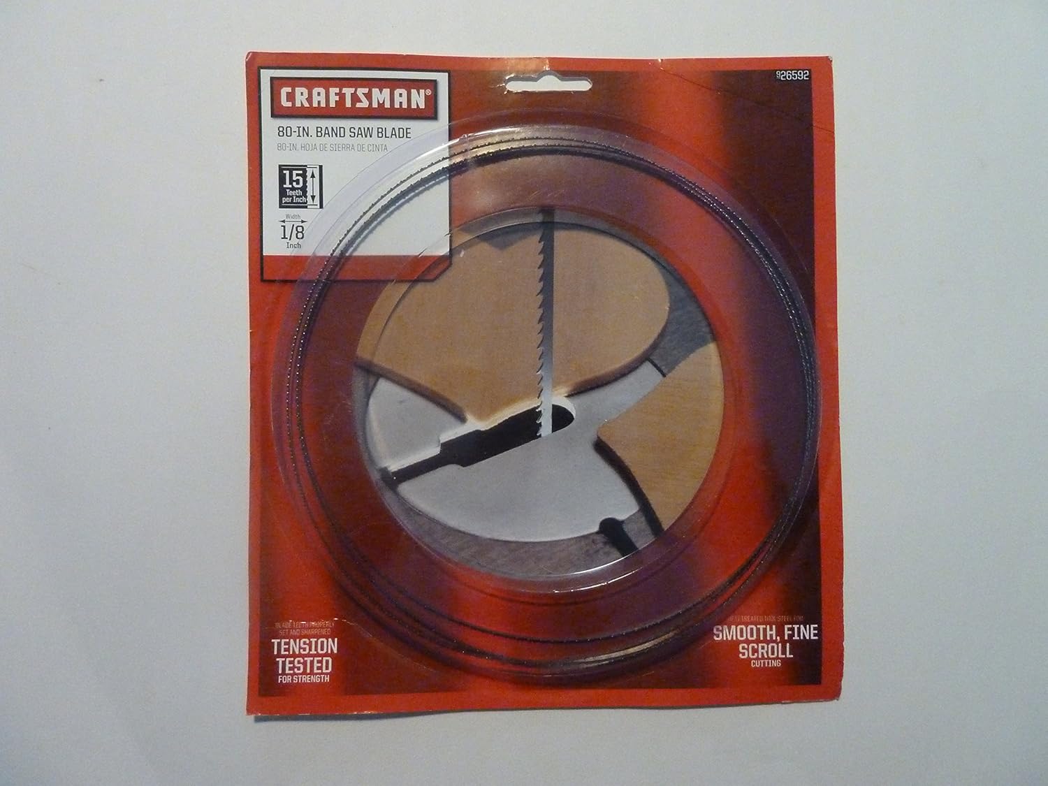 Craftsman 926592 1/8 x 80 in. Band Saw Blade, 15tpi, Regular Tooth