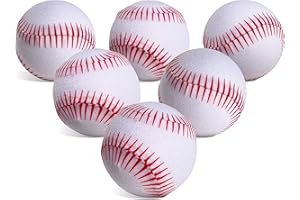 Botabee Tee Balls (6 Pack) | Soft Baseballs for Kids Compatible with Franklin Grow-with-Me Baseball Tee | Lightweight and Self-Stick | Great for Indoor or Outdoor Practice