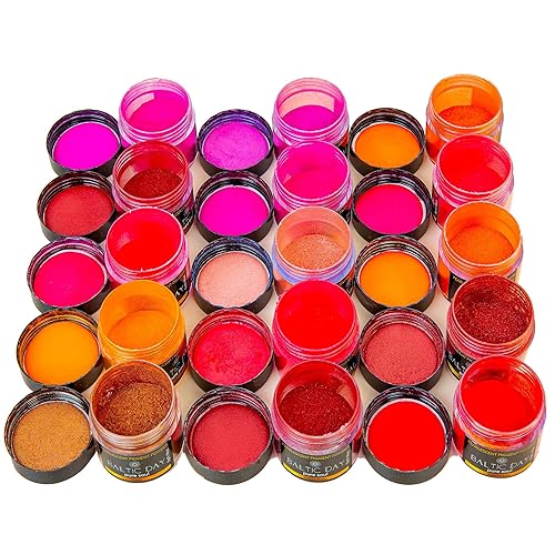 BALTIC DAY Mica Powder, 60 Jars of Mica Powder for Epoxy Resin Set  Epoxy Resin Color Pigment Powder Pigm
