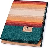 Chubbuck 100% Wool Blanket Camping (60" x 84") - Large Warm Blanket for Camping, Emergency, Outdoor Concerts and Home Use - Fire Retardant, Soft and Warm Blankets for Winter (Turf)