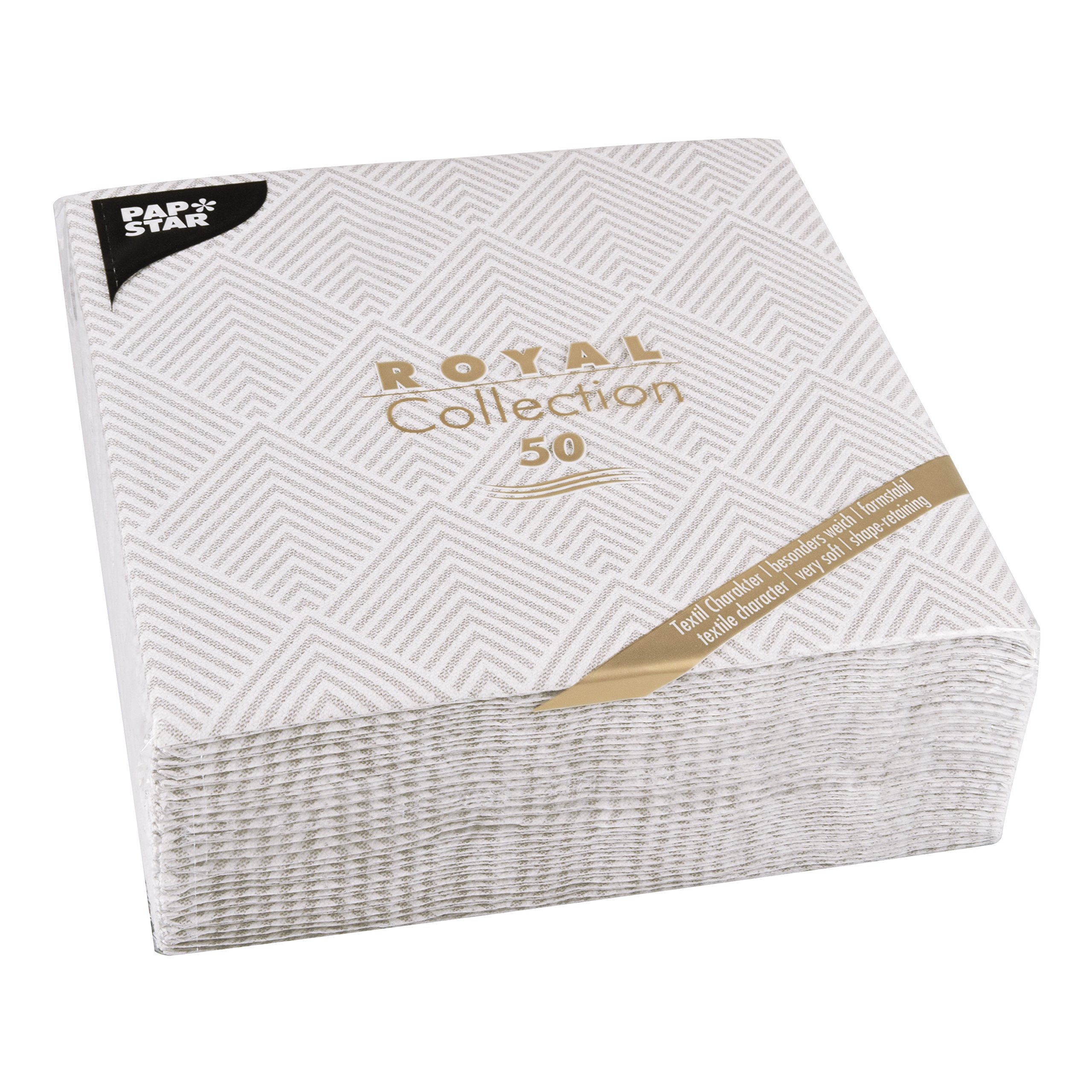 Papstar Napkins Tissue 86499 7.8 x 20 x 20 cm Grey