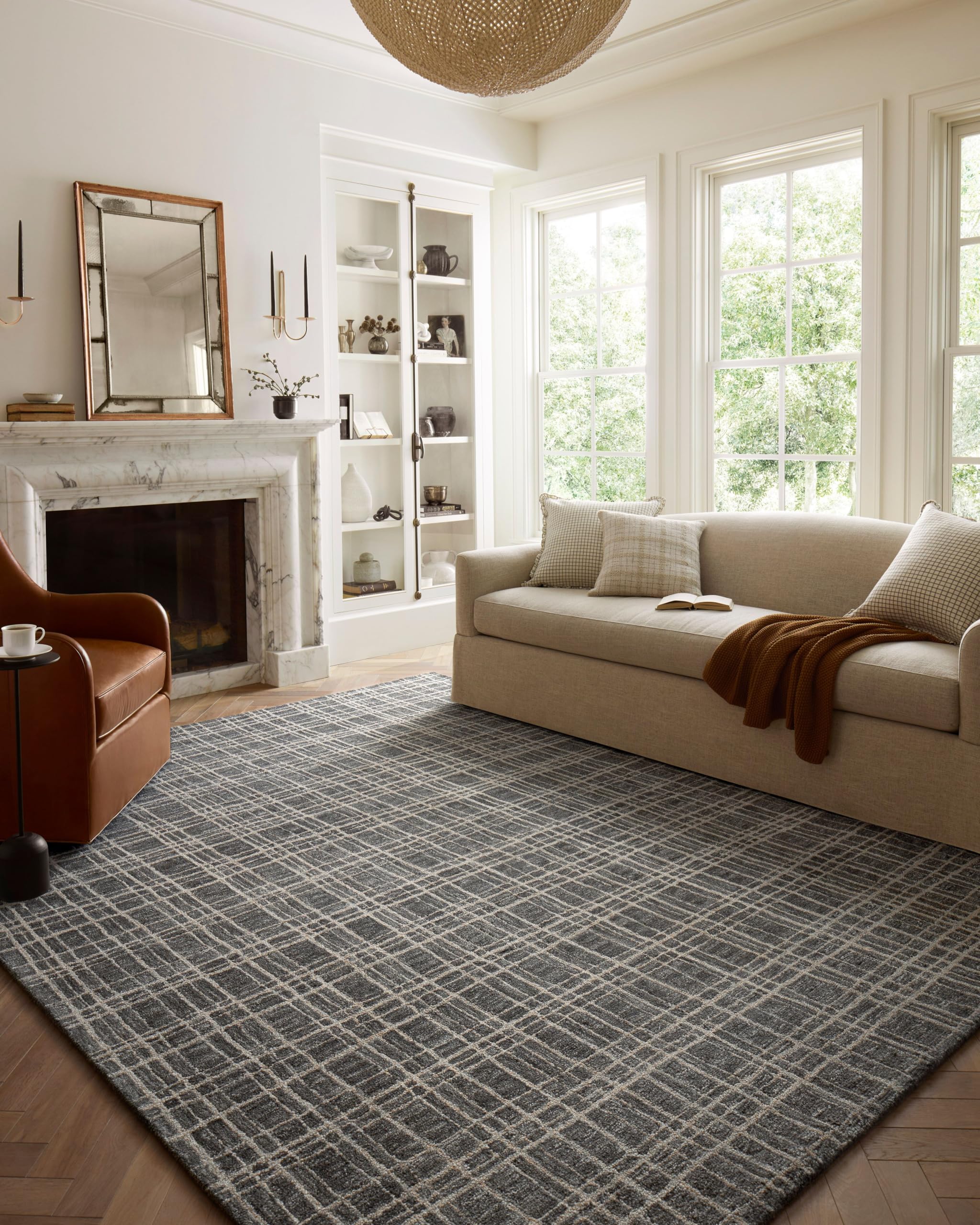 Photo 1 of Loloi Chris Loves Julia Polly Collection POL-11 Graphite/Pebble 7'-9" x 9'-9" Area Rug