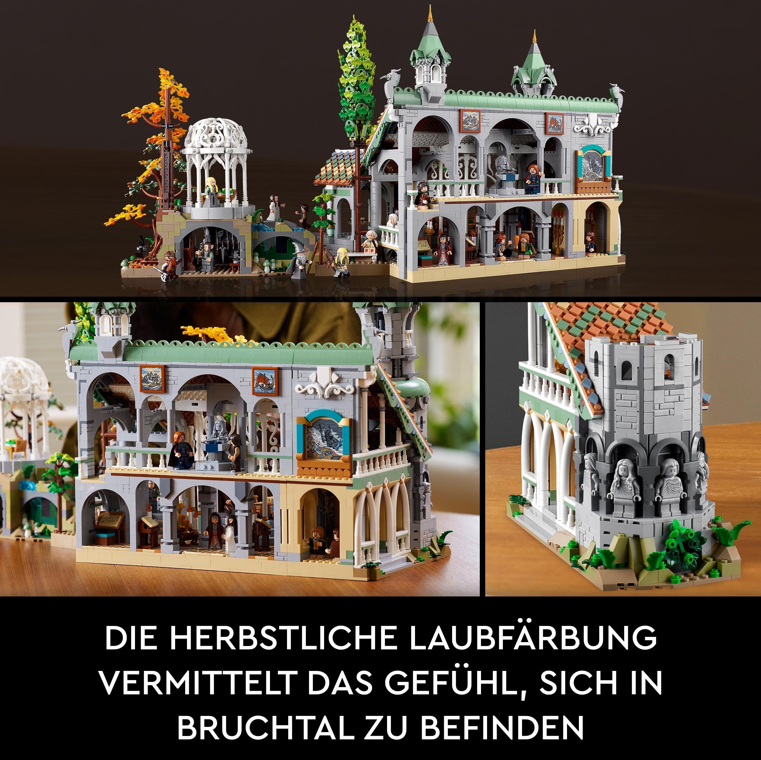 LEGO Icons Der Herr Der Ringe: Bruchtal - Modellbau für Erwachsene - Kreatives Spielzeug mit 15 Minifiguren mit Gandalf, Legolas, Aragorn & Frodo - Kontruktionsspielzeug zum Sammeln - 10316 3