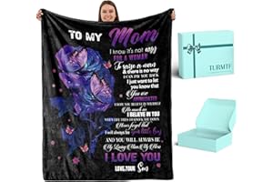 AMZLAL Gifts for Mom from Son, Mothers Day Birthday Gifts for Mom, Mom Blanket from Sons, Presents Sofa Bed Mothers Day Blanket for Mom 50"x60"