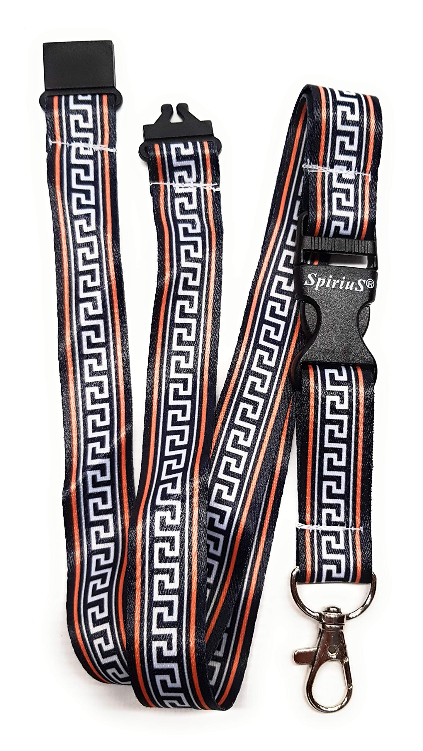 SpiriuS Neck Strap Lanyard With Strong Metal Clip for ID Badge Holder, Key Holder (Ethnic Ancient)