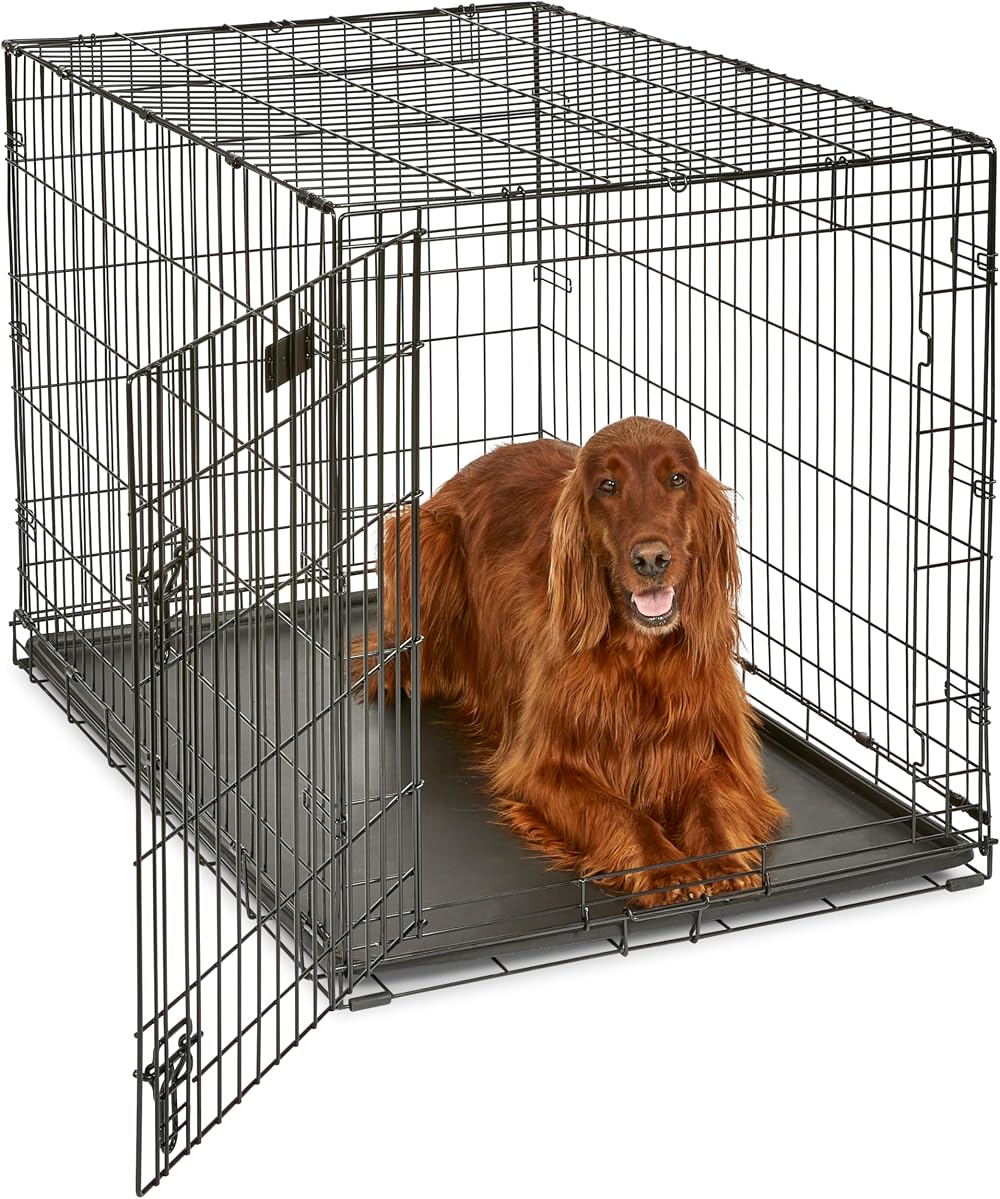 MidWest iCrate 106 cm Single Door Folding Dog Crate with Divider Panel