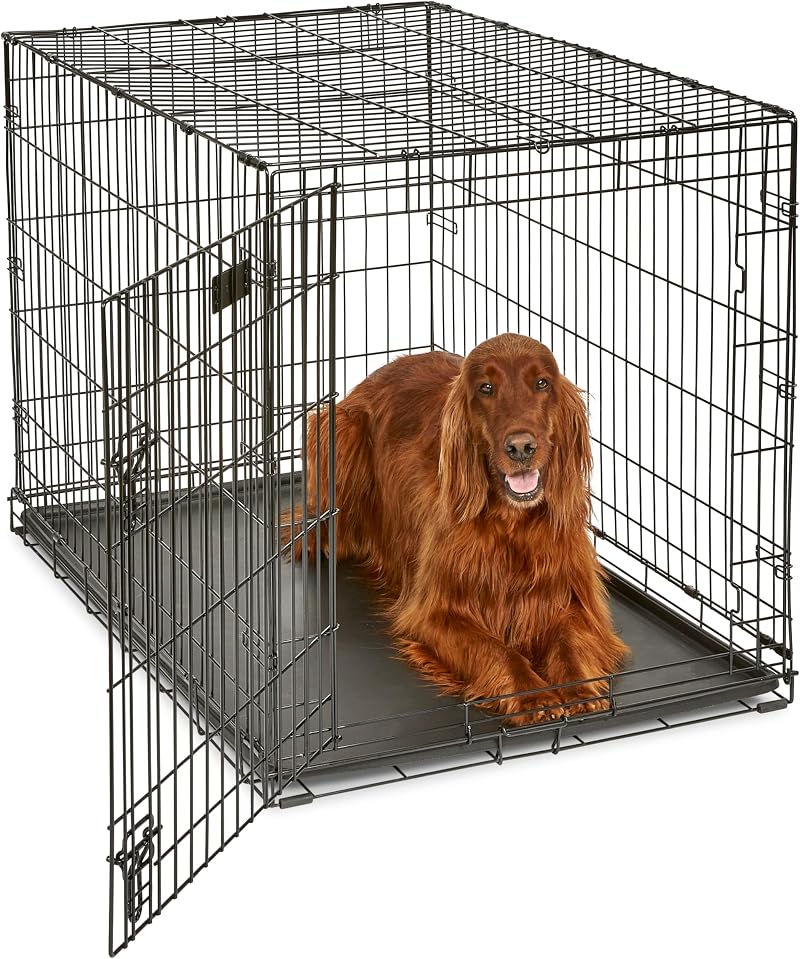 MidWest iCrate 106 cm Single Door Folding Dog Crate with Divider Panel