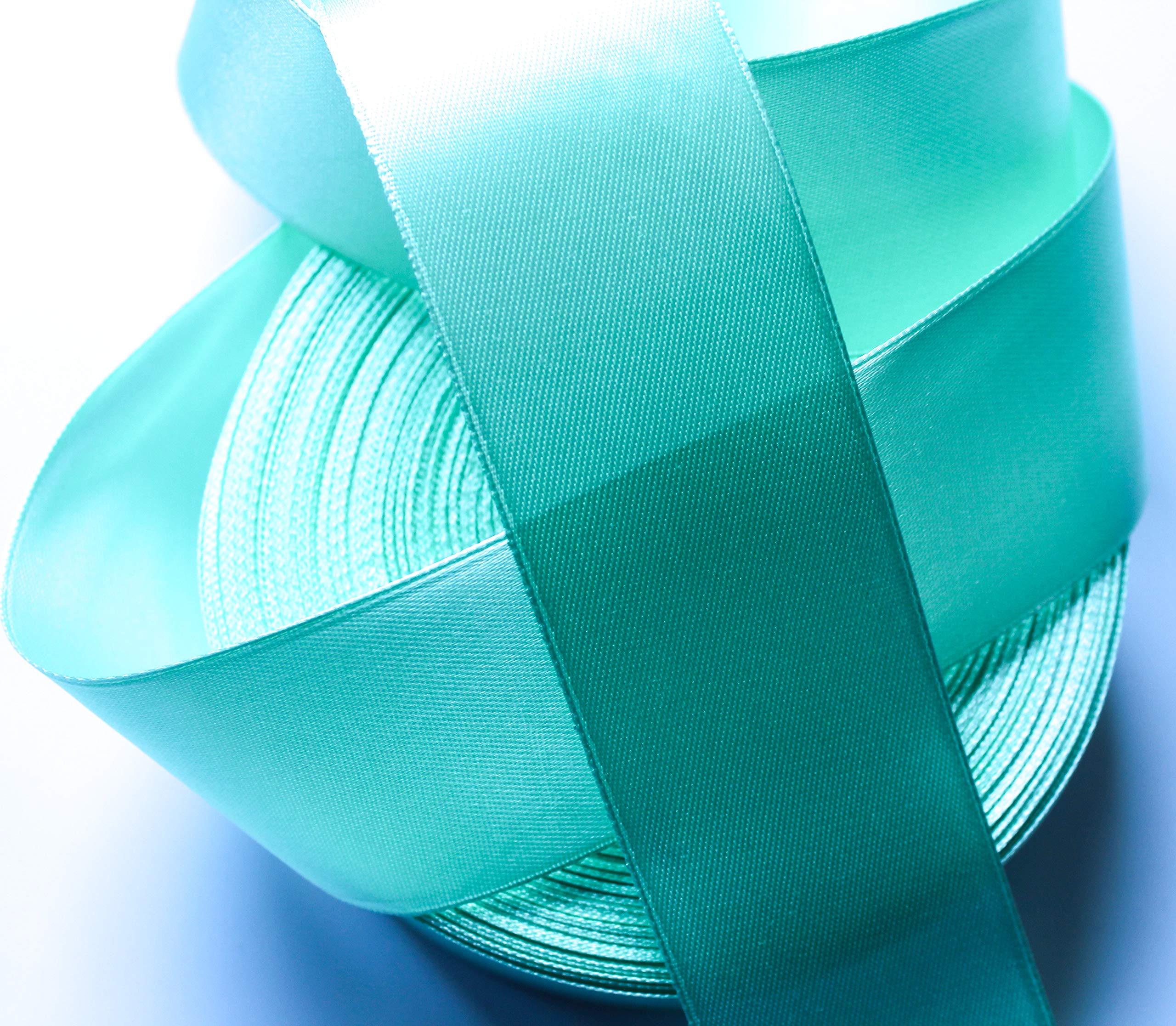 CaPiSo 50 m Taffeta Ribbon 40 mm Wide Decorative Satin Ribbon (Mint)