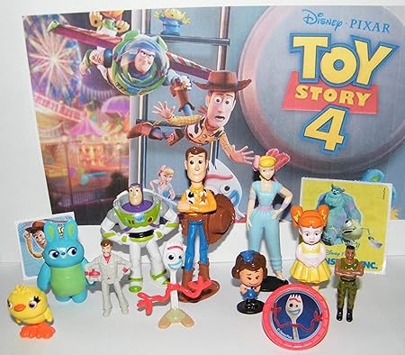 Amazon Playful Toys トイストーリー4 ムービーデラックスフィギュアセット 13個セット トイリング スペシャルステッカー オリジナルキャラクターとforkyやduke Caboomなどの10体のフィギュア付き ロボット ソフビ人形 おもちゃ