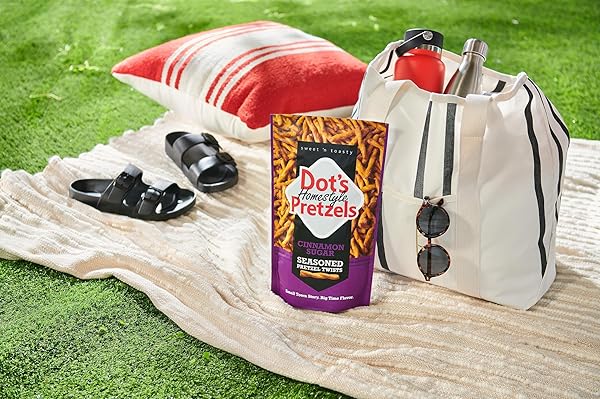 DOT’S PRETZELS CINNAMON SUGAR SEASONED PRETZEL TWIST SNACK, 16OZ GROCERY SIZED BAG