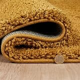 Abaseen Shaggy Rug 60x110 cm Modern Thick Pile Non-Slip Gold view 5