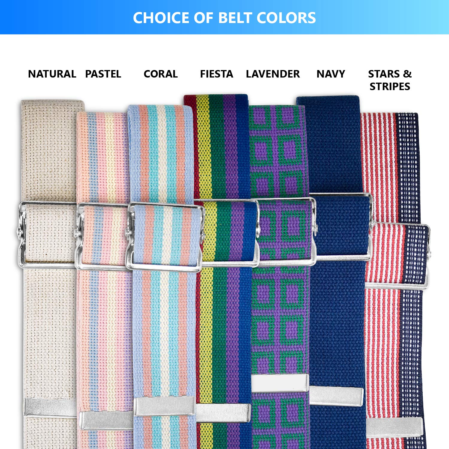 NYOrtho Metal Buckle Gait Belt - Adjustable Machine Washable Strong and Durable Material Latex Free