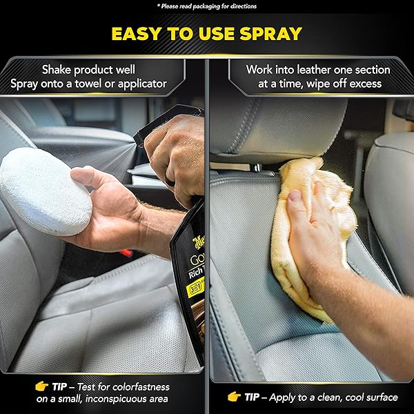 MEGUIAR’S G1924SP GOLD CLASS RICH LEATHER CLEANER AND CONDITIONING SPRAY – 24 OZ SPRAY BOTTLE