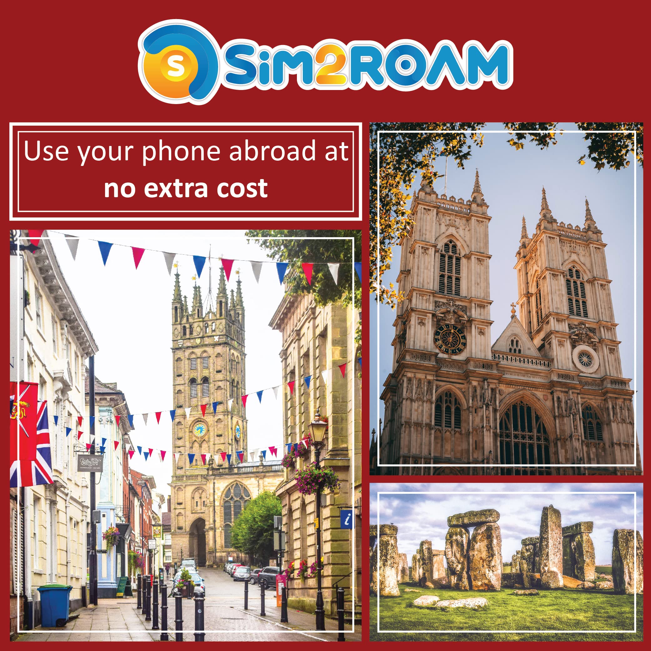 Vodafone UK Sim Card - 7GB at 4G LTE High Speed Data + Unlimited UK Minutes & Texts | United Kingdom Sim Card