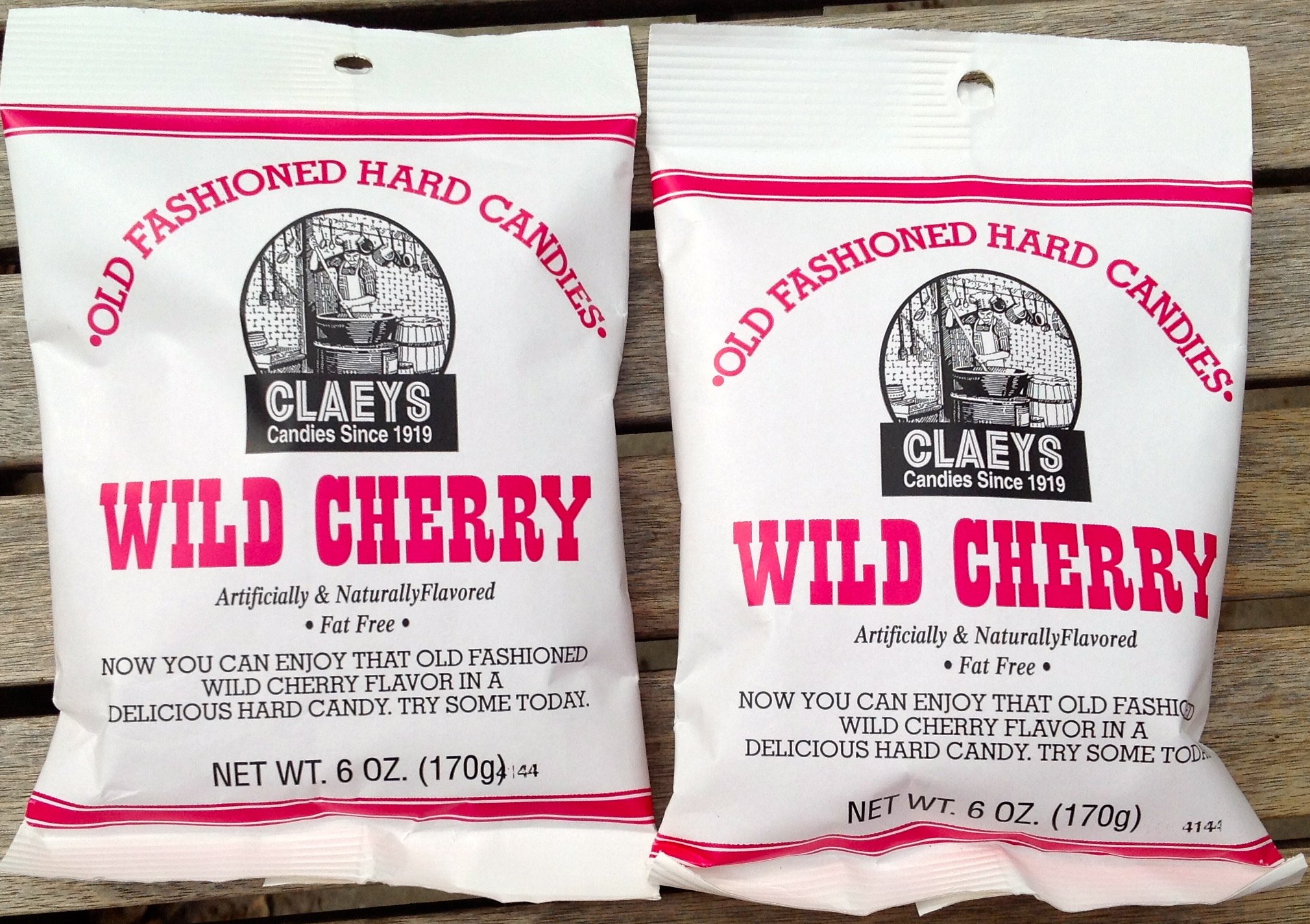 Claeys Wild Cherry Flavored Old Fashioned Hard Candy (2 X 6oz Bags