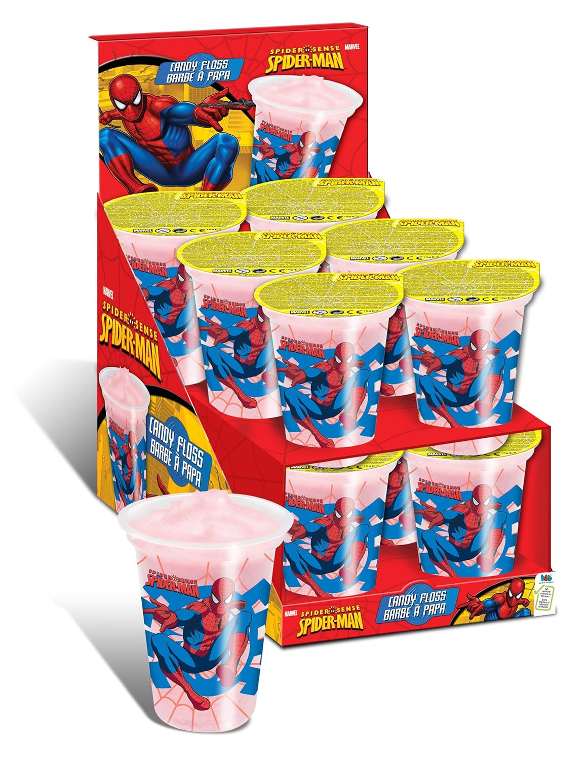 Bon Bon Buddies Spiderman Cotton Candy Tub 20 g (Pack of 8) Amazon.co