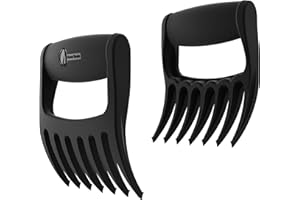 Cave Tools Talon-Tipped Meat Claws for Shredding Pulled Pork, Chicken, Turkey, and Beef- Handling & Carving Food - Barbecue Grill Accessories for Smoker, or Slow Cooker - Black Metal Grip