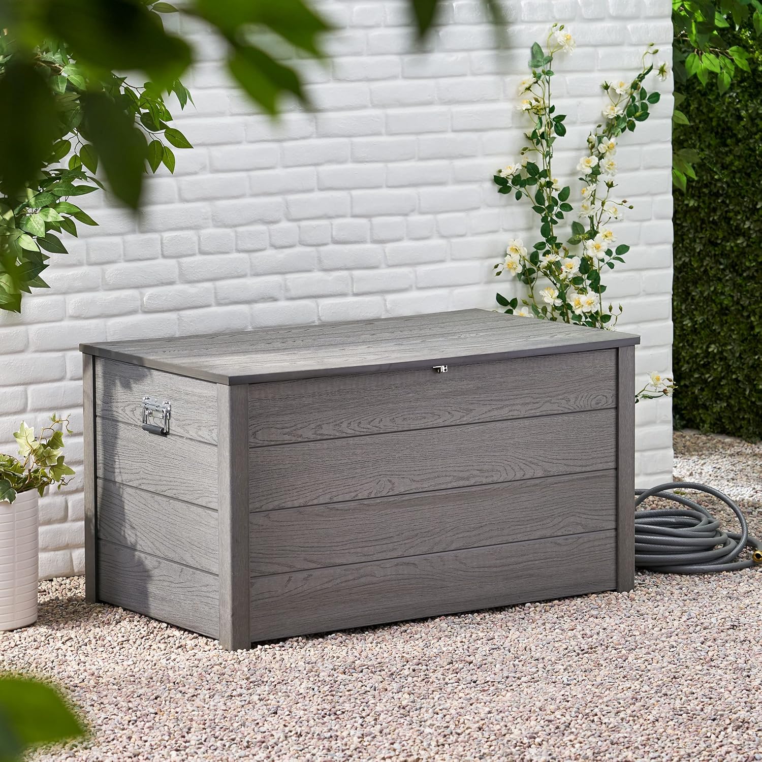 Christopher Knight Home 314080 Surrency Outdoor Deck Box, Gray : Garden & Outdoor