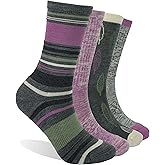EnerWear 4/6 Pack Unisex Merino Wool Outdoor Hiking Trail Crew Sock