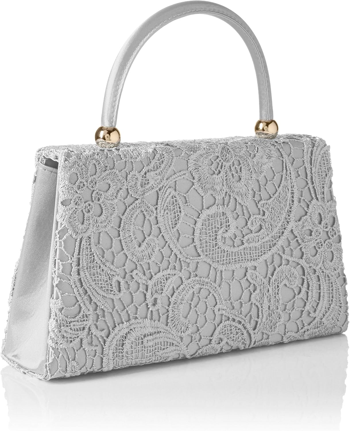 SWANKYSWANS Womens Kendall Lace Smart Elegant Clutch Silver, Silver (Silver) - Image 3
