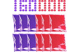 RECHIATO Water Beads, Water Gun Filled with Water Beads Ammo 7-8 mm, Suitable for Home Vase Filler(16pack, 10,000 Pcs per Pack,Purple and Red)