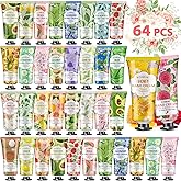 KONEUK 64 Pack Moisturizing Hand Cream Set, Valentines Day Gifts for Her, Bulk Hand Lotion Travel Size for Dry Cracked Hands, Mini Hand Cream for Mom Gifts, Gifts for Mom, Thank You Gifts