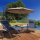 Yaheetech 26 inch Zero Gravity Recliner Lounge Chair Navy Blue Set of 2 view 6