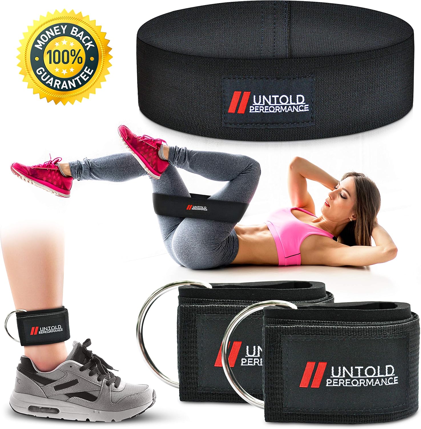 Amazon Com Ankle Straps For Cable Machines And Booty Band Cable Attachments For Gym With Glute Bands For Your Workout Cable Machine Attachments And Workout Accessories For Women Ankle Straps