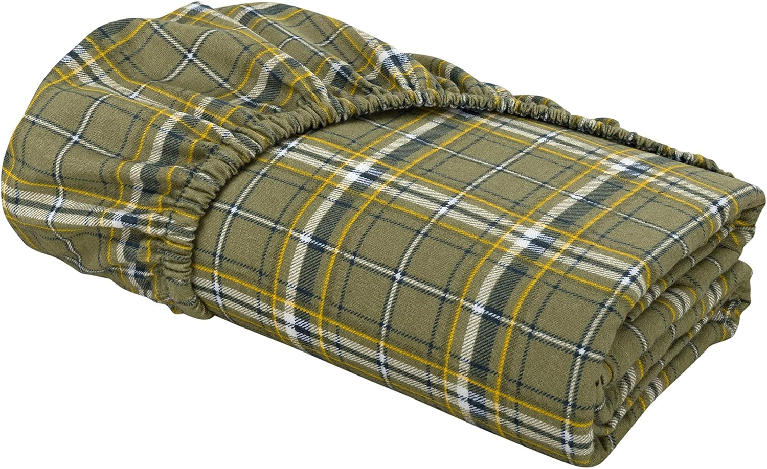 DELANNA Flannel Fitted Sheet 100 Brushed Cotton All Around