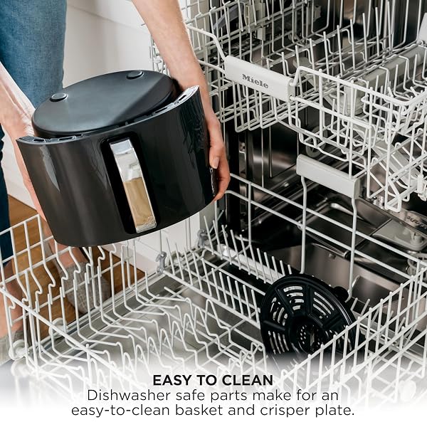 NINJA AIR FRYER | 4 QT CAPACITY | 4-IN-1 ROAST, CRISP, ROAST, REHEATS, & DEHYDRATES | DISHWASHER SAFE PARTS | 105°F-400°F | INCLUDES 20 EASY & HEALTHY RECIPES | 1550 WATT | GREY | AF101