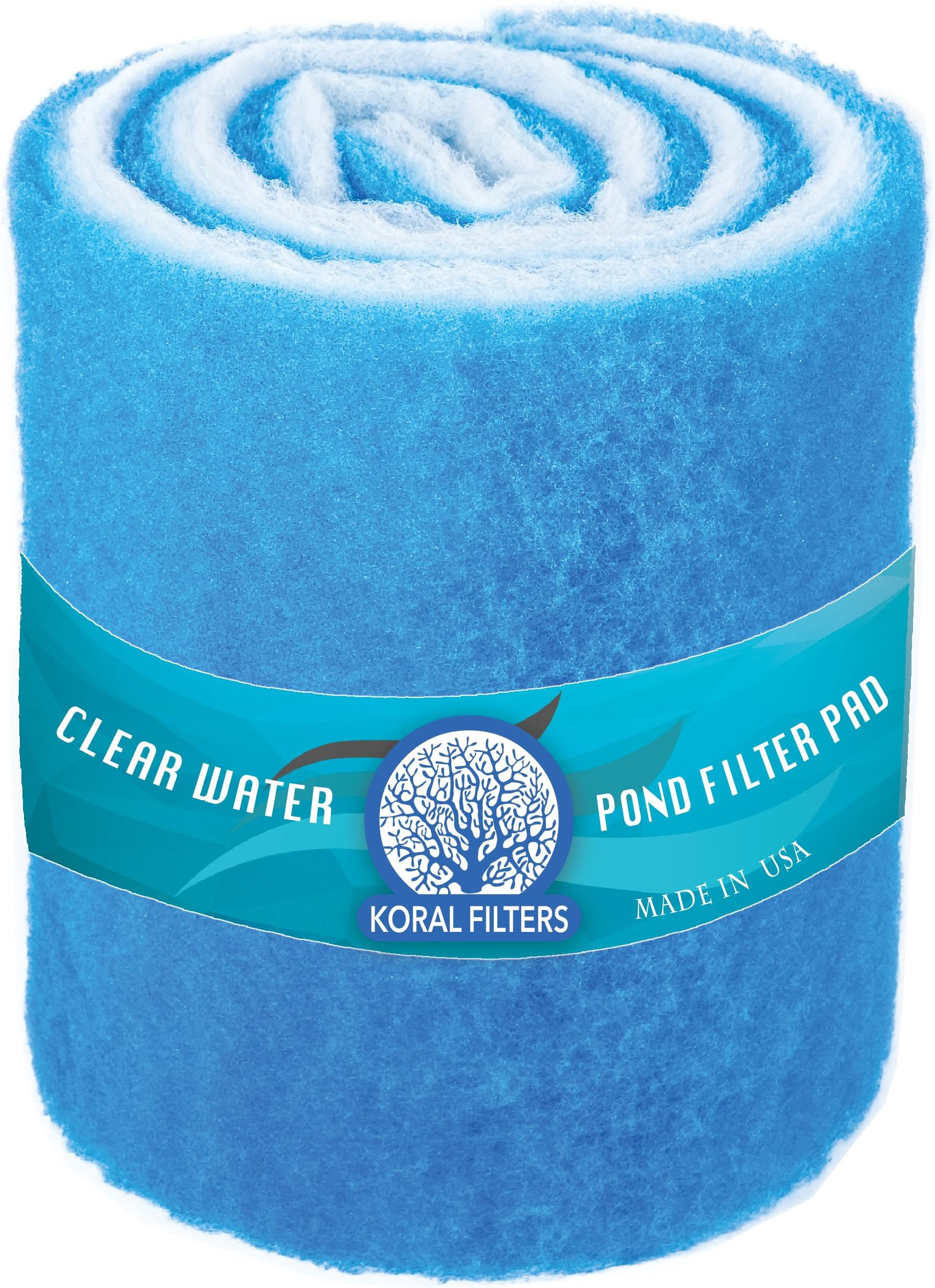 Koral Filters Koi Pond and Aquarium Filter Media Roll - 24 Inches by 72 Inches (6 ft) by 0.75 Inches - Cut to Fit - Durable - Fish and Reef Aquarium Compatible - Clear and Clean Water