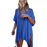 Wander Agio Beach Swimsuit for Women Sleeve Coverups Bikini Cover Up Net