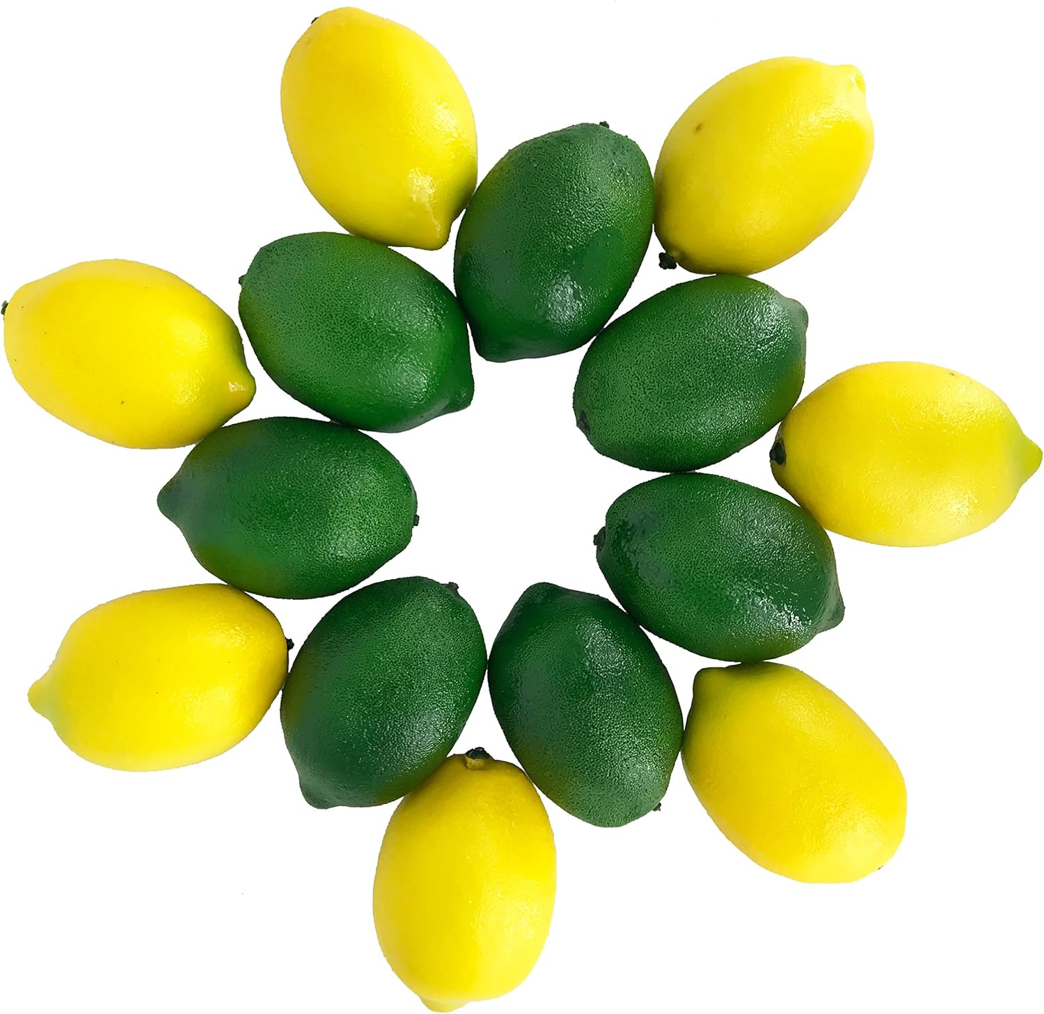 Dasksha Lifelike Fake Lemons and Lime 14PCS Real Looking Fake
