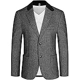 PJ PAUL JONES Mens Herringbone Blazer Vintage Tweed Wool Blend Sport Coat Jacket