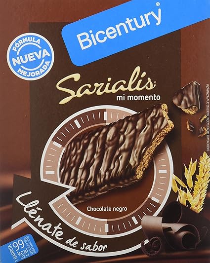 Bicentury Sarialis, Barritas de Cereales y Chocolate Negro - 120 g