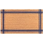 KAF Home New Coir Doormat, Heavy-Duty, Weather Resistant, Non-Slip PVC Backing, Indoor and Outdoor Use, Blue