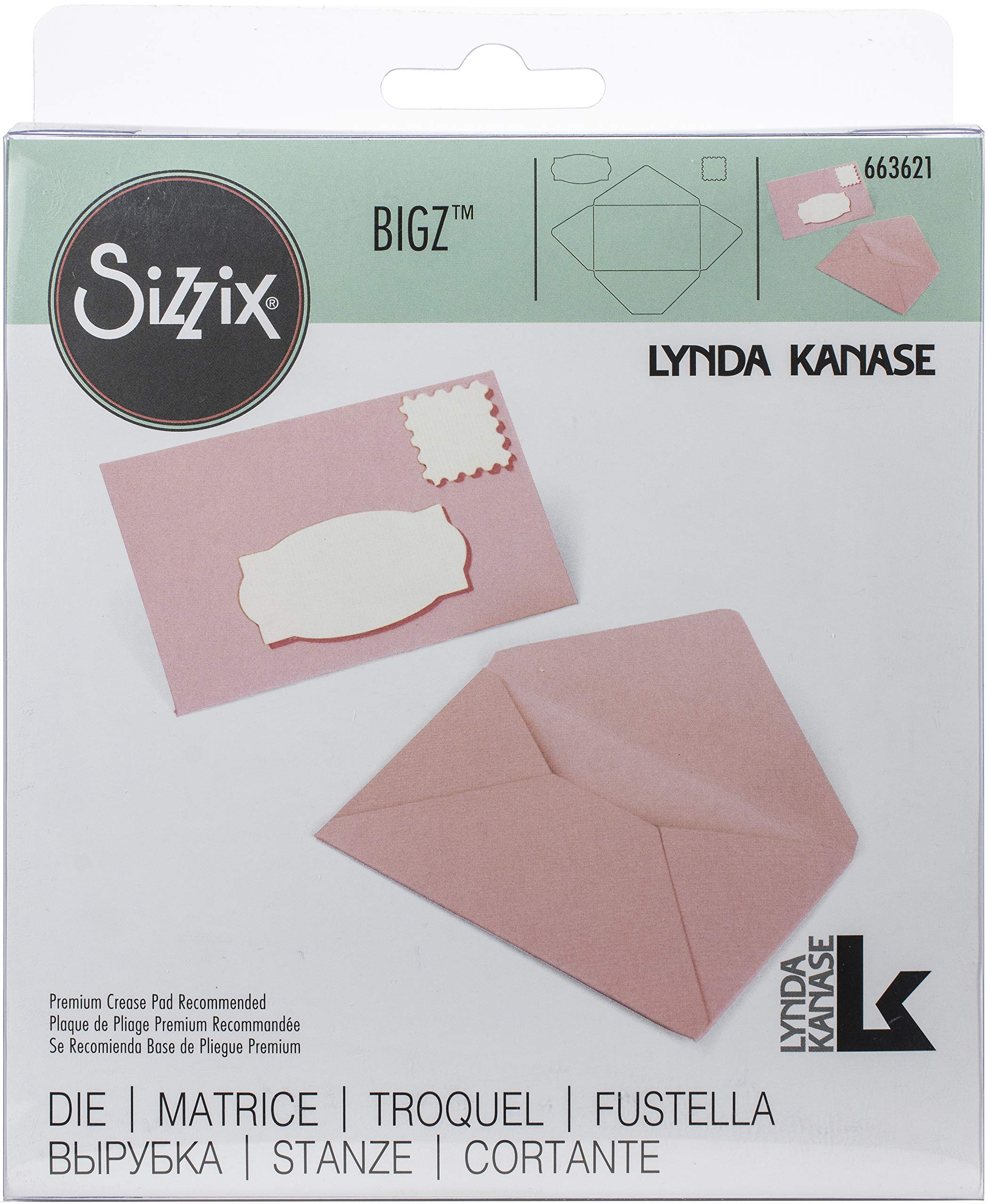 Sizzix Bigz Die 663621 Envelope Mini by Lynda Kanase, Multi-Colour Colour, One Size