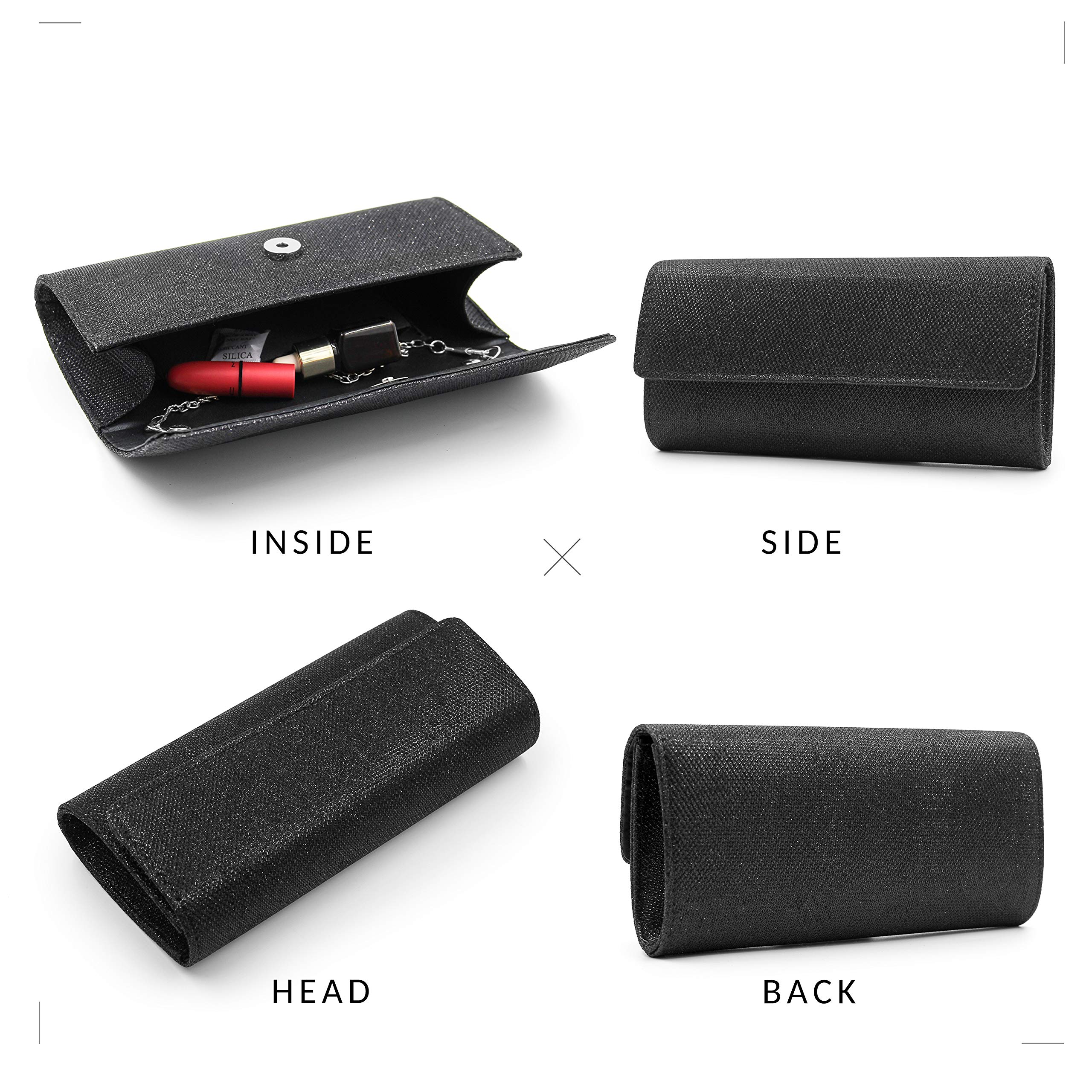 Milisente Clutch Purses For Women Glitter Evening Purse Sparkly Clutches Bag