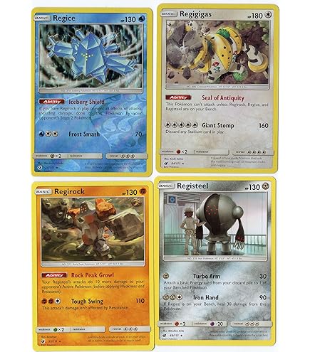 Amazon.com: Regigigas & Legendary Giants - Regidrago - Regieleki - Regice -  Regirock - Registeel
