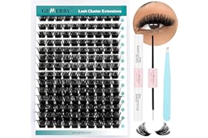 GEMERRY 200D Cluster Lashes Kit Lash Clusters Kit Lash Extensions D Curl Lash Bond and Seal Eyelash Extension DIY at Home Beg